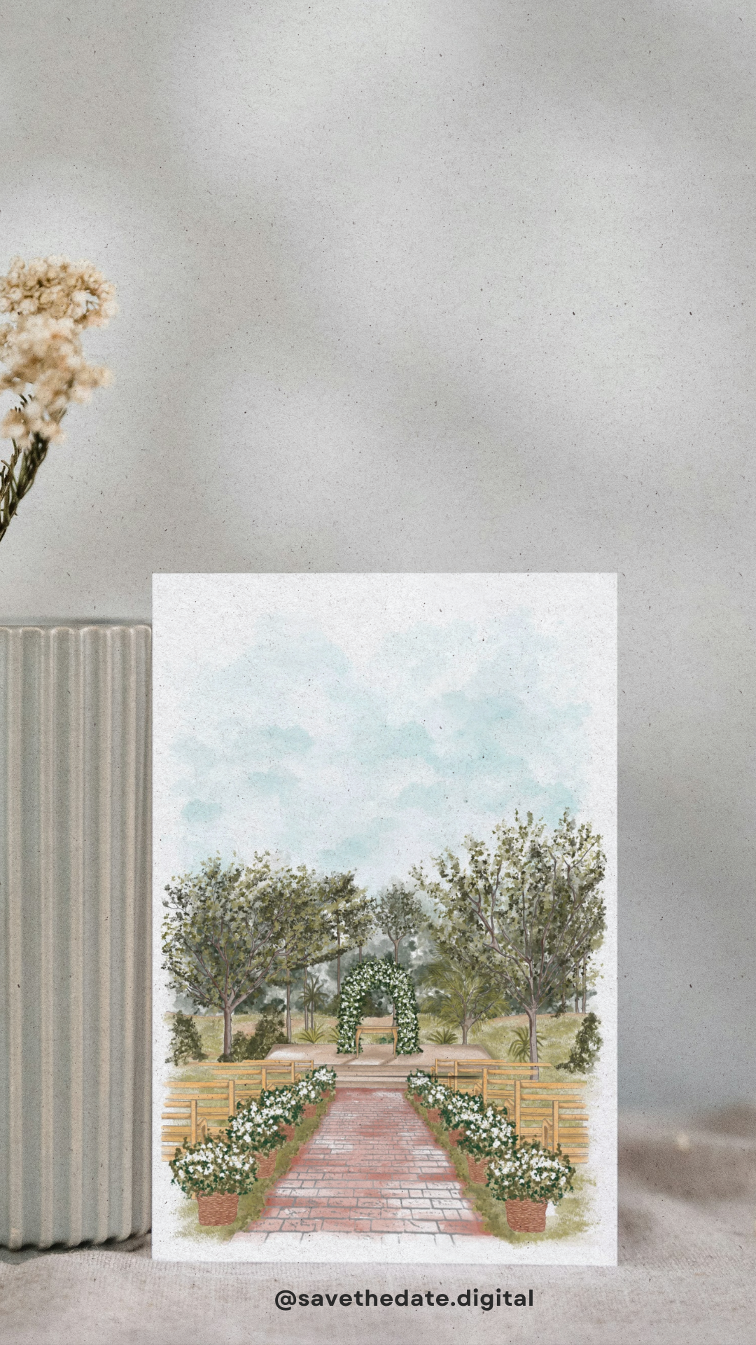 Aquarela / Ilustração Save The Date