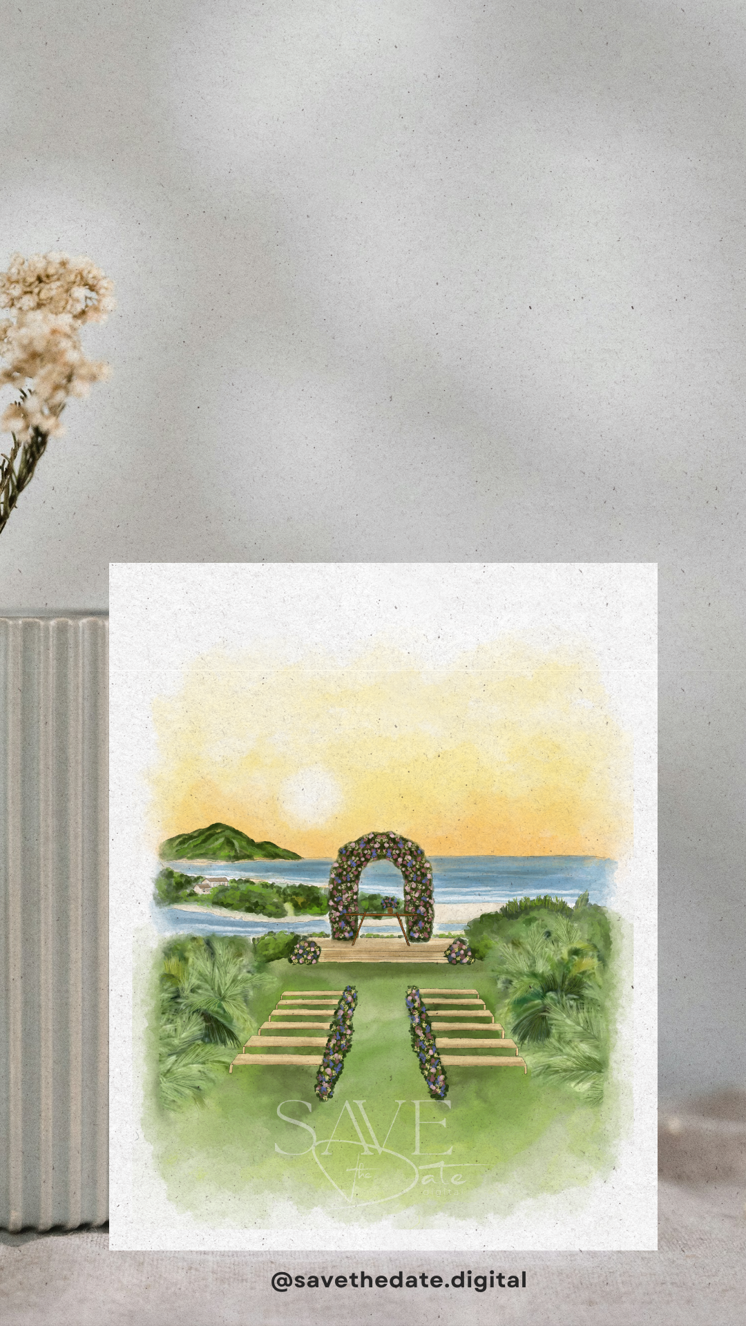 Aquarela / Ilustração Save The Date