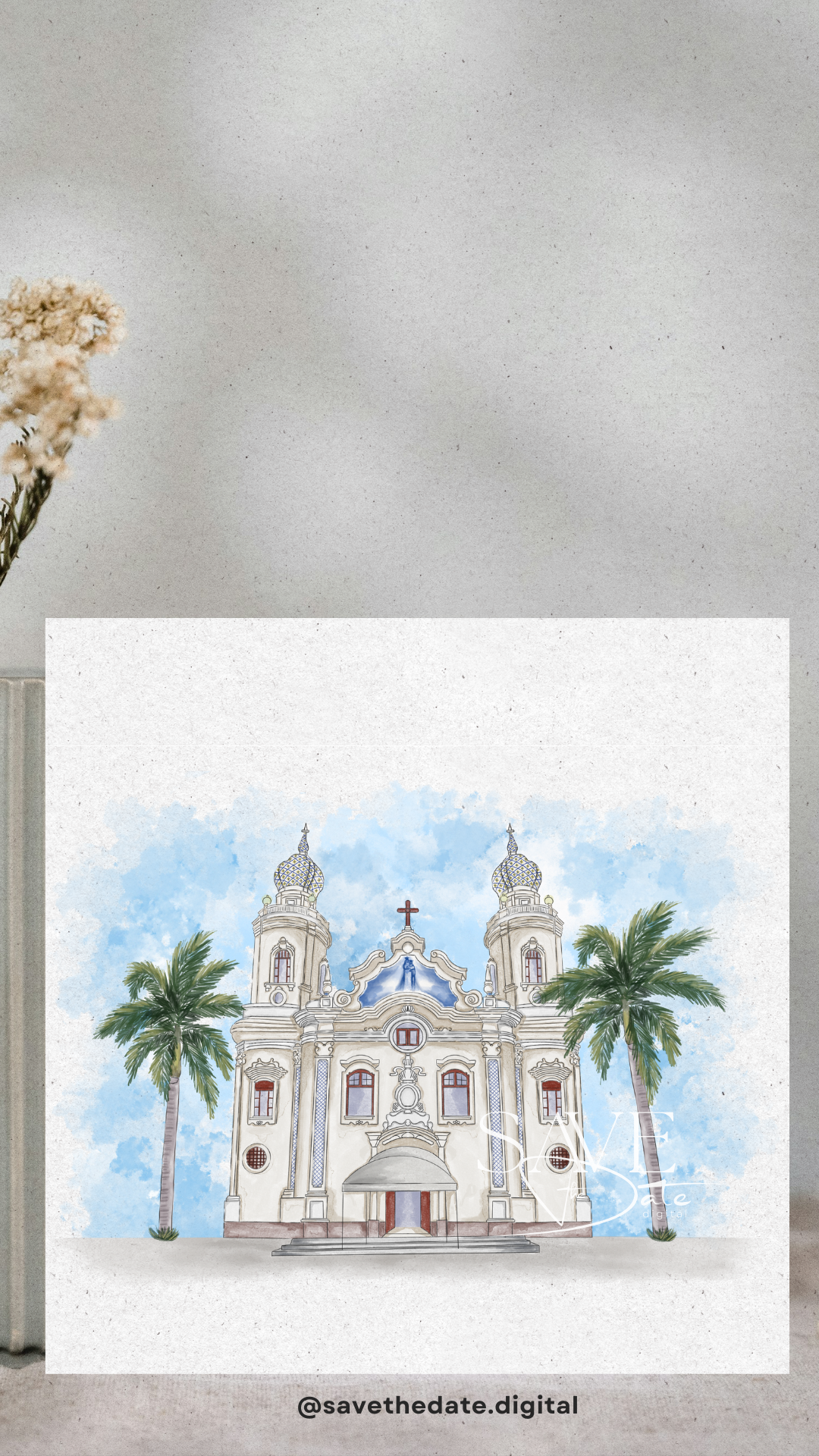 Aquarela / Ilustração Save The Date